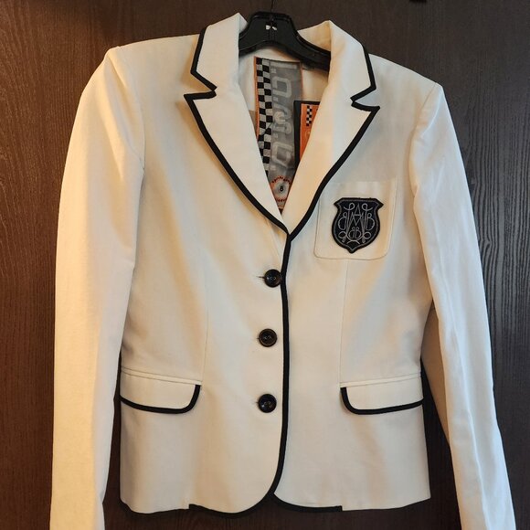 L.A.M.B. Jackets & Blazers - *New* L.A.M.B. Beautiful White Blazer with black trim, Size 8